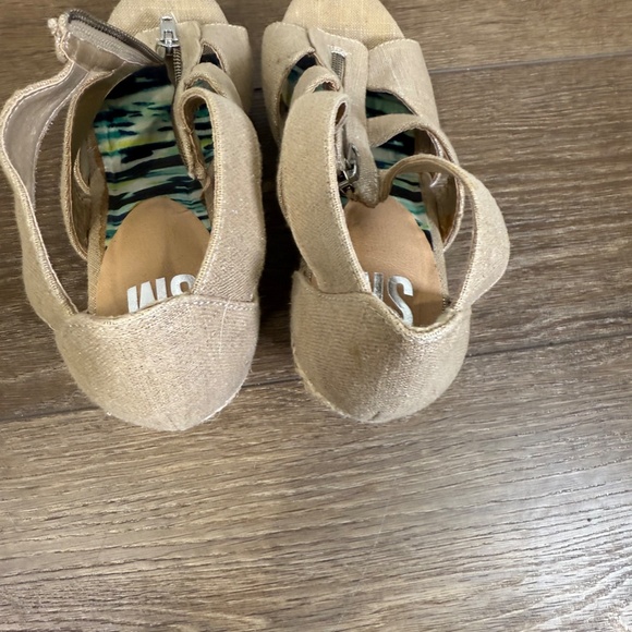 SM Steve Madden Women's Wedge Espadrille Open Toe Zip Front Sandal, Size 10 - Picture 7 of 11